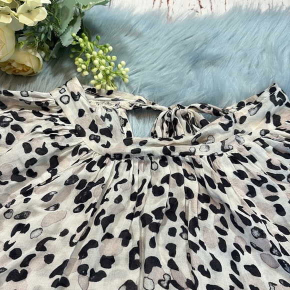 Bella Dahl Animal Print Raw Hem Top sz S - Picture 2 of 12